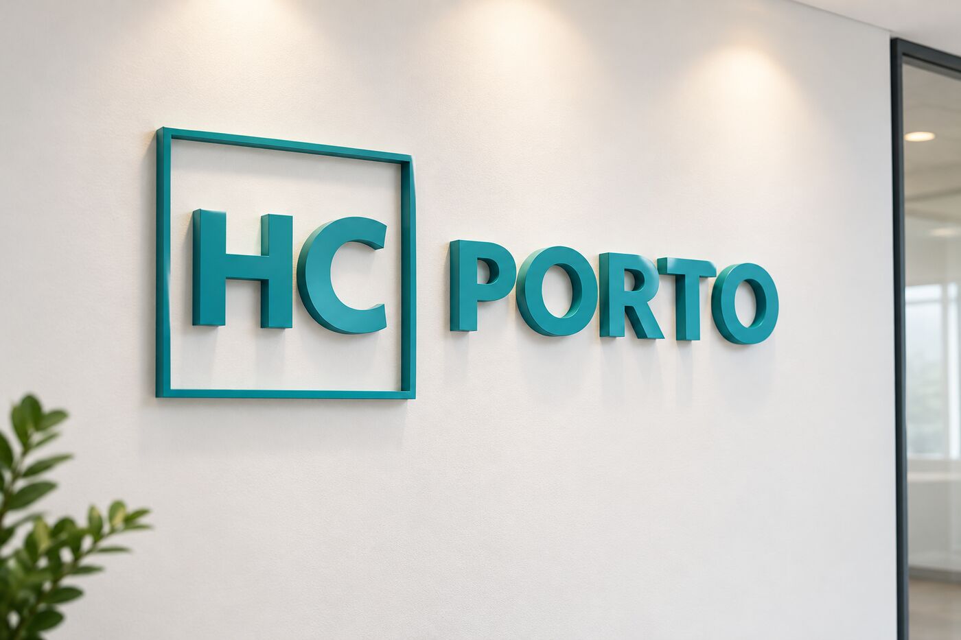 Logótipo HC Porto na parede do espaço